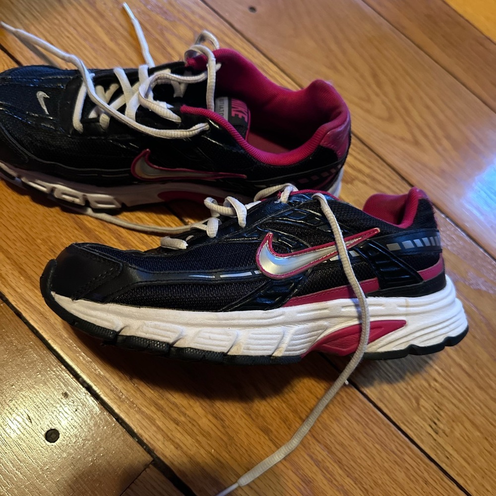 Nike Kids Black and Pink Athletic Sneakers